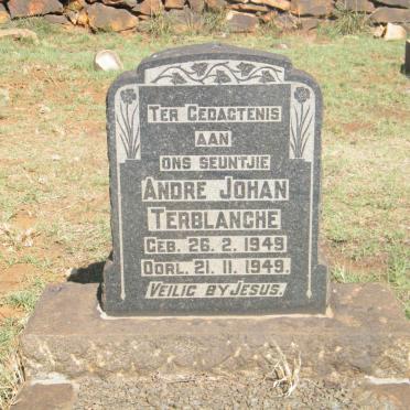 TERBLANCHE Andre Johan 1949-1949