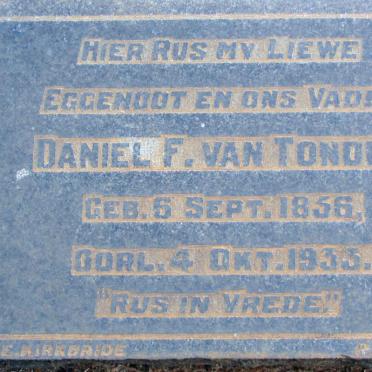 TONDER Daniel F., van 1856-1933