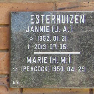 ESTERHUIZEN J.A. 1952-2013 &amp; H.M. PEACOCK 1953-