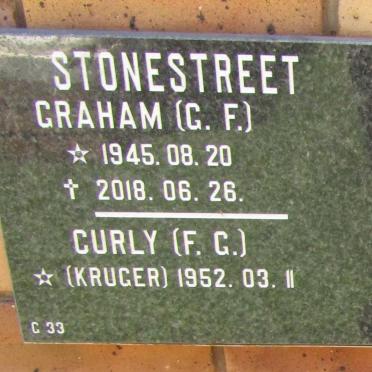STONESTREET G.F. 1945-2018 &amp; F.G. KRUGER 1952-