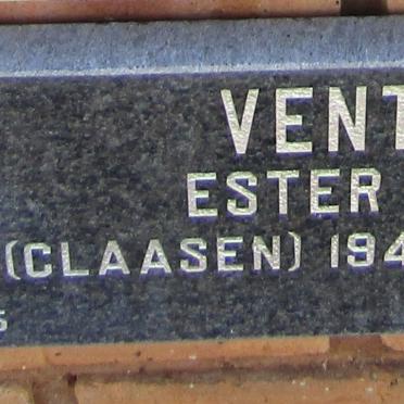 VENTER Ester nee CLAASEN 1947-