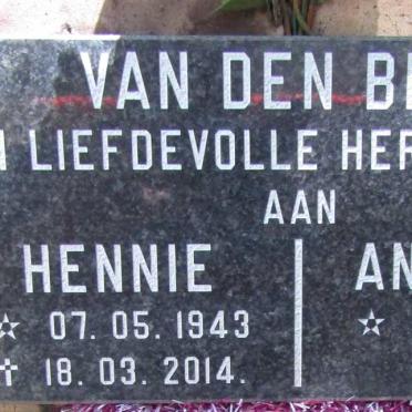 BERG Hennie, van den 1943-2014 &amp; Annatjie 1949-