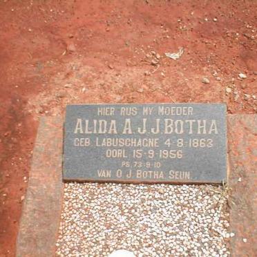 BOTHA Alida A.J. nee LABUSCHAGNE 1863-1956