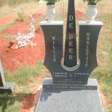 BEER Willie, de 1946 - 2003 &amp; Marietjie 1946 -