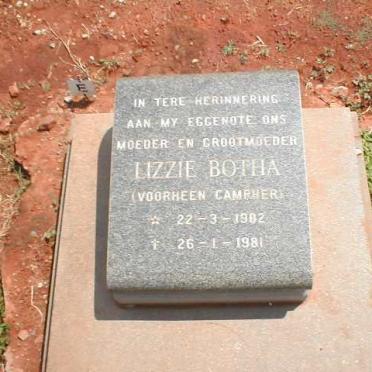 BOTHA Lizzie nee CAMPHER 1902-1981