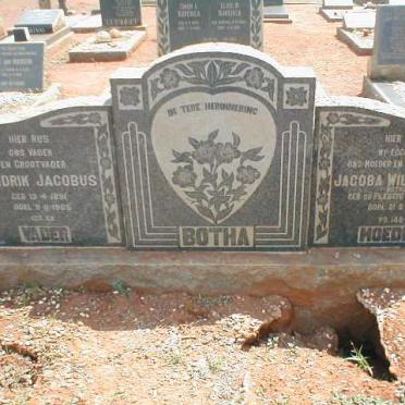 BOTHA Hendrik Jacobus 1891-1965 &amp; Jacoba Wilhelmina DU PLESSIS 1893-1959