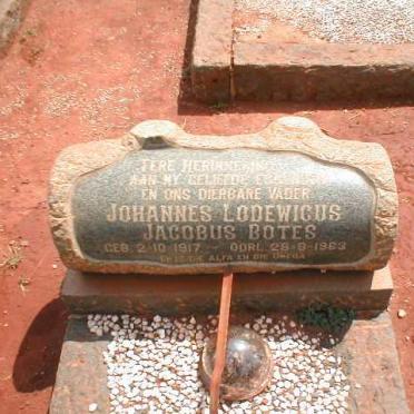 BOTES Johannes Lodewicus Jacobus 1917-1963