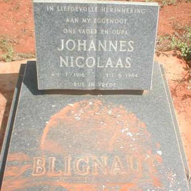 BLIGNAUT Johannes Nicholaas 1916-1984