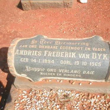 DYK Andries Frederik, van 1894-1965