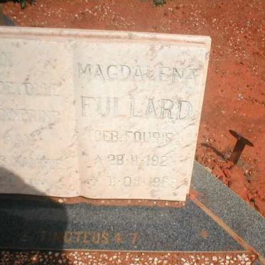 FULLARD Magdalena nee FOURIE 1921-19??