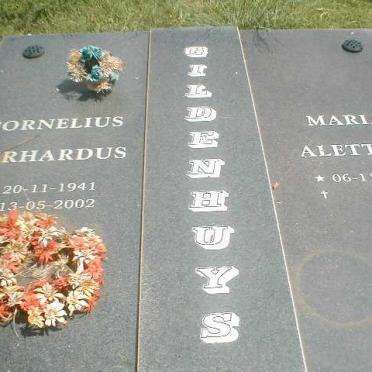 GILDENHUYS Cornelius Gerhardus 1941-2002 &amp; Maria Alettha 1947-