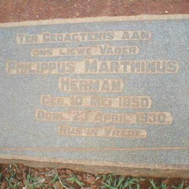 HERMAN Philippus Marthinus 1850-1930