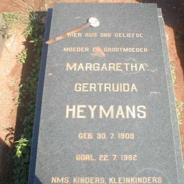 HEYMANS Margaretha Gertruida 1909-1982