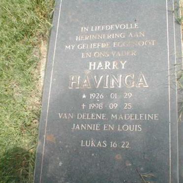 HAVINGA Harry 1926-1998