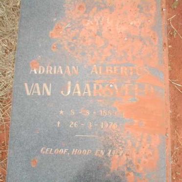 JAARSVELD Adriaan Albertus, van 1880-1976