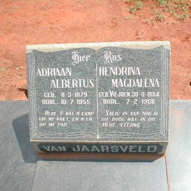 JAARSVELD Adriaan Albertus, van 1879-1955 &amp; Hendrina Magdalena VILJOEN 1884-1968
