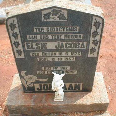 JORDAAN Elsie Jacoba nee BOTHA 1876-1957