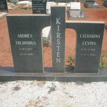 KIRSTEN Andries Theodorus 1903-1980 &amp; Catharina Levina 1916-1980