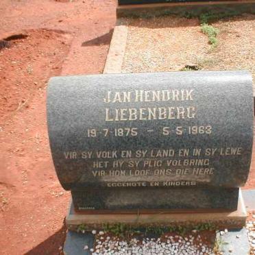 LIEBENBERG Jan Hendrik 1875-1963