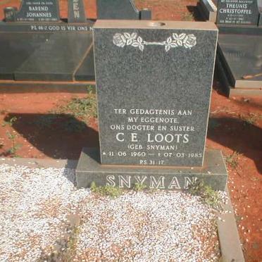 LOOTS C.E. nee SNYMAN 1960-1985