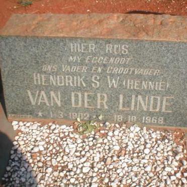 LINDE Hendrik S.W., van der 1902-1968