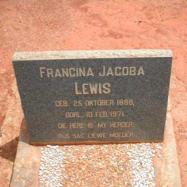 LEWIS Francina Jacoba 1888-1971