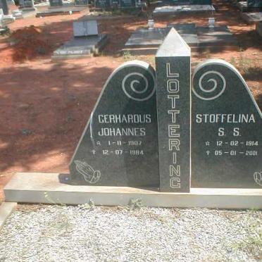 LOTTERING Gerhardus Johannes 1907-1984 &amp; Stoffelina S.S. 1914-2001