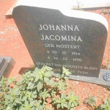 MOSTERT Johanna Jacomina 1914-1998
