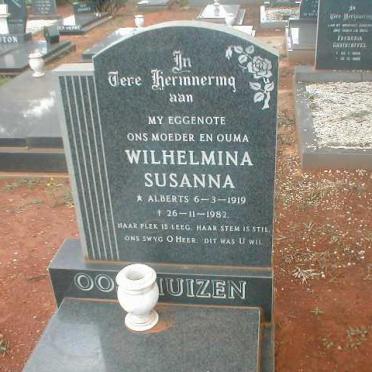 OOSTHUIZEN Wilhelmina Susanna geb. ALBERTS 1919-1982