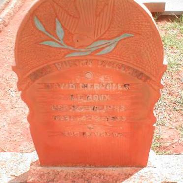 ROUX David Hercules, le  1883-1933