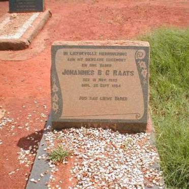 RAATS Johannes B.C. 1883-1954
