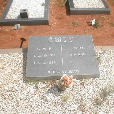 SMIT G.W.P. 1913-1989 &amp; M.M. 1928-