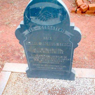 STROH George Jacobus 1908-1934