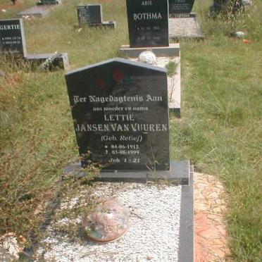 VUUREN Lettie, Jansen van nee RETIEF 1912-1999