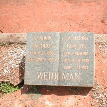 WEIDEMAN Hendrik Jacobus 1896-1960 &amp; Catharina Beatrix ERASMUS 1905-1961