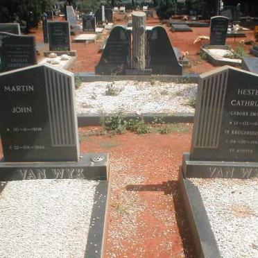 WYK Martin John, van 1908 - 1994 &amp; Hester Cathrina SMITH 1910 - 1992