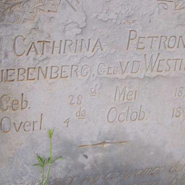 LIEBENBERG Cathrina Petronella nee V.D. WESTHUIZEN 1829-1897