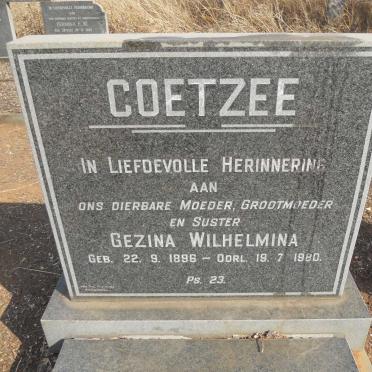 COETZEE Gezina Wilhelmina 1896-1980