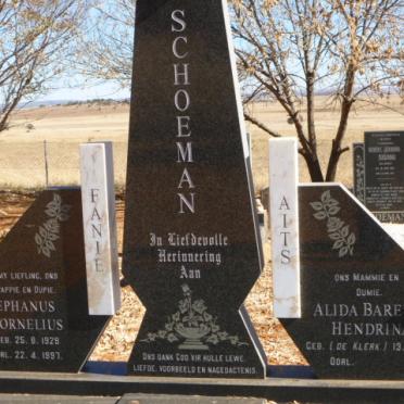 SCHOEMAN Stephanus Cornelius 1929-1997 &amp; Alida Barendina Hendrina DE KLERK 1932-