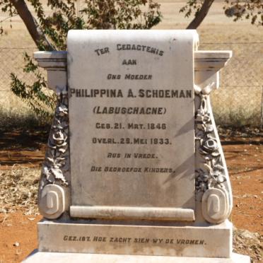 SCHOEMAN Philippina A. nee LABUSCHAGNE 1846-1933