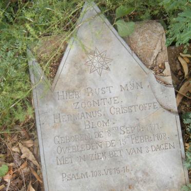 BLOM Hermanus Chrisstoffel 1907-1908