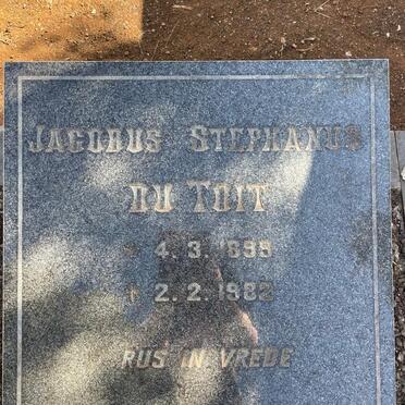 TOIT Jacobus Stephanus, du 1899-1982