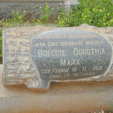 MARX  Breggie Dorothea nee FOURIE 1918-1965