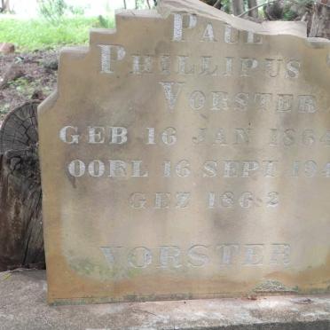 VORSTER Paul Phillipus 1864-1941