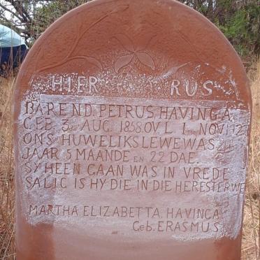 HAVINGA Barend Petrus 1858-1927