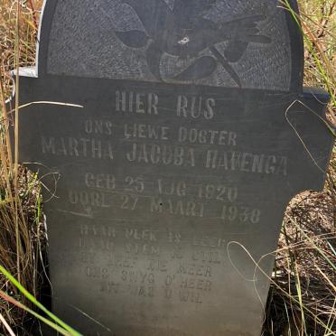 HAVENGA Martha Jacoba 1920-1938