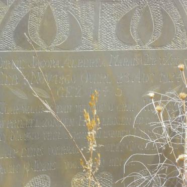 MARAIS Dirkie Jacoba Alberta nee V. ZIJL 1860-1924