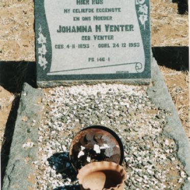 VENTER Johanna M. nee VENTER 1893-1953