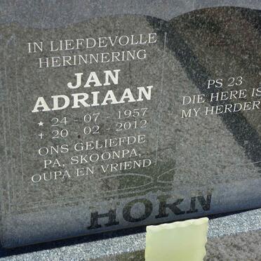 HORN Jan Adriaan 1957-2012