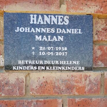 MALAN Johannes Daniel 1938-2017
